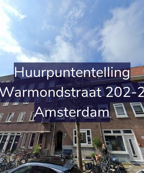 Foto gevel Huurpuntentelling voor Warmondstraat 202-2, Amsterdam