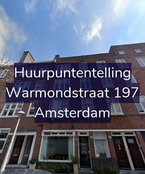 Foto gevel Huurpuntentelling voor Warmondstraat 197, Amsterdam