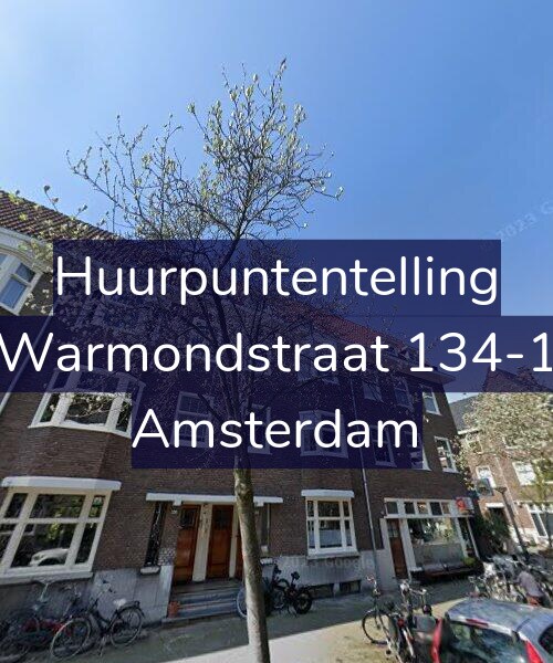 Foto gevel Huurpuntentelling voor Warmondstraat 134-1, Amsterdam