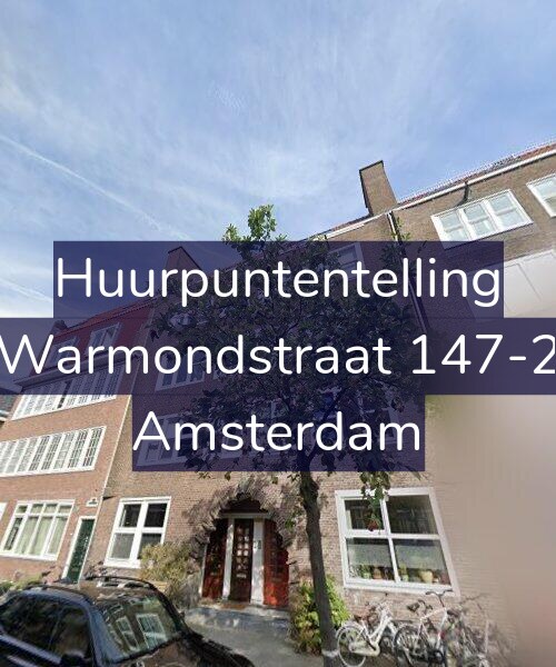 Foto gevel Huurpuntentelling voor Warmondstraat 147-2, Amsterdam
