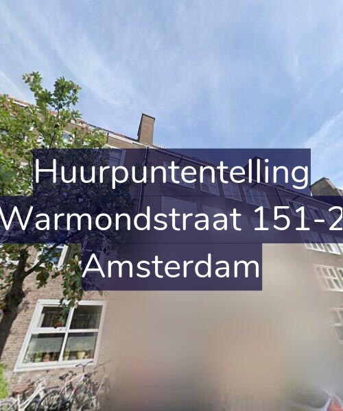Foto gevel Huurpuntentelling voor Warmondstraat 151-2, Amsterdam