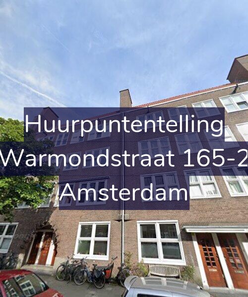 Foto gevel Huurpuntentelling voor Warmondstraat 165-2, Amsterdam