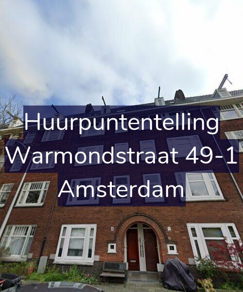 Foto gevel Huurpuntentelling voor Warmondstraat 49-1, Amsterdam