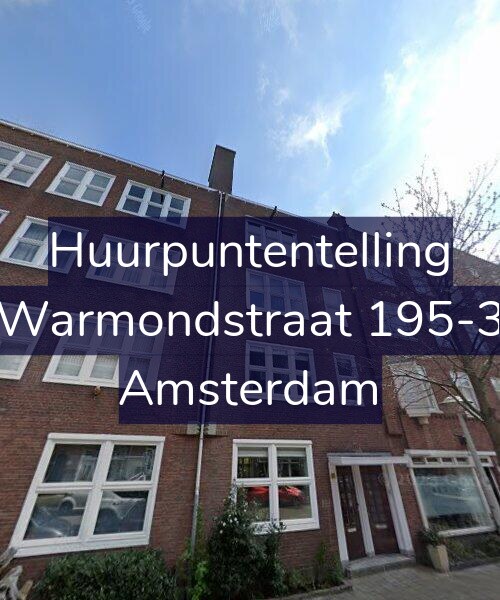 Foto gevel Huurpuntentelling voor Warmondstraat 195-3, Amsterdam