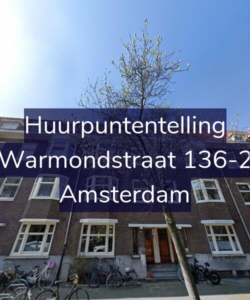 Foto gevel Huurpuntentelling voor Warmondstraat 136-2, Amsterdam