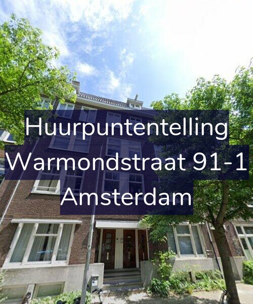 Foto gevel Huurpuntentelling voor Warmondstraat 91-1, Amsterdam