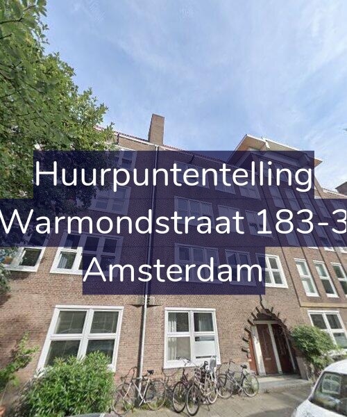 Foto gevel Huurpuntentelling voor Warmondstraat 183-3, Amsterdam