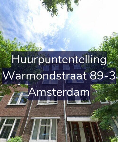 Foto gevel Huurpuntentelling voor Warmondstraat 89-3, Amsterdam