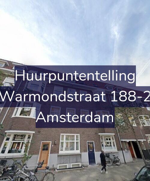 Foto gevel Huurpuntentelling voor Warmondstraat 188-2, Amsterdam