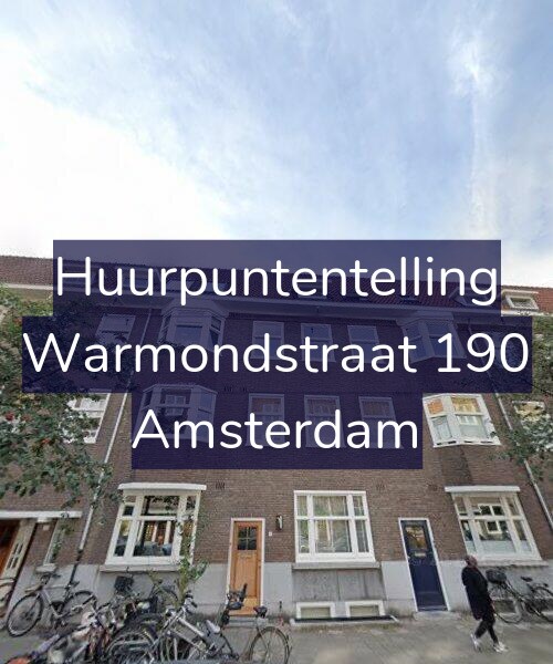 Foto gevel Huurpuntentelling voor Warmondstraat 190, Amsterdam