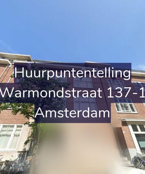 Foto gevel Huurpuntentelling voor Warmondstraat 137-1, Amsterdam