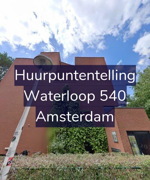Foto gevel Huurpuntentelling voor Waterloop 540, Amsterdam