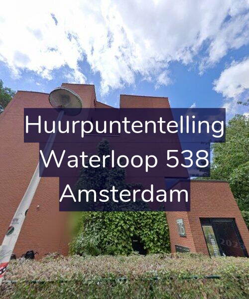 Foto gevel Huurpuntentelling voor Waterloop 538, Amsterdam