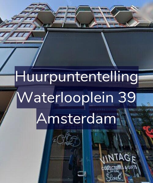 Foto gevel Huurpuntentelling voor Waterlooplein 39, Amsterdam