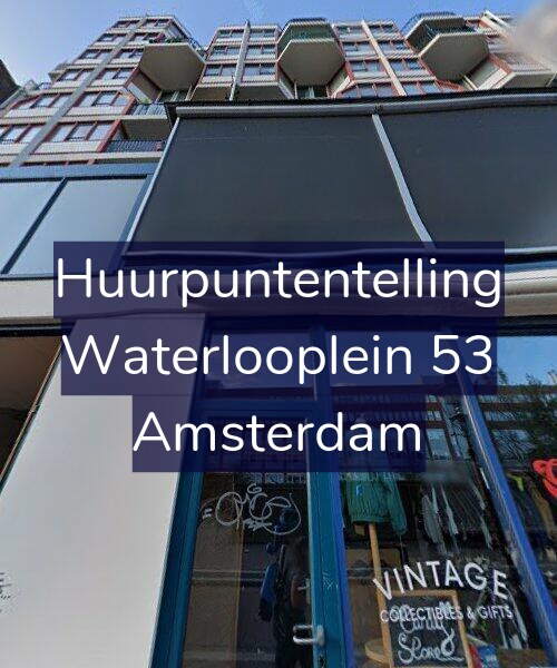 Foto gevel Huurpuntentelling voor Waterlooplein 53, Amsterdam