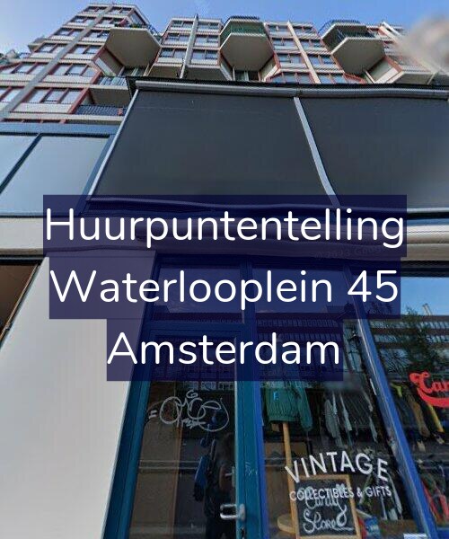 Foto gevel Huurpuntentelling voor Waterlooplein 45, Amsterdam