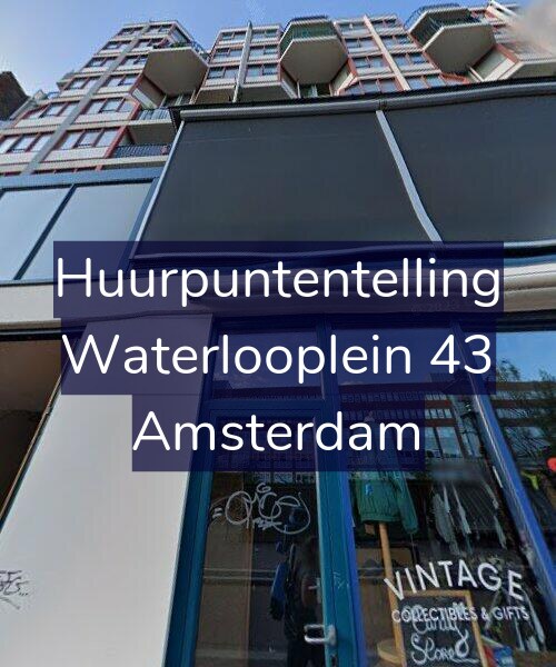 Foto gevel Huurpuntentelling voor Waterlooplein 43, Amsterdam