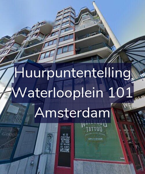 Foto gevel Huurpuntentelling voor Waterlooplein 101, Amsterdam