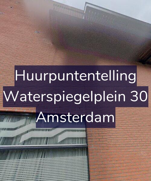 Foto gevel Huurpuntentelling voor Waterspiegelplein 30, Amsterdam