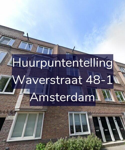 Foto gevel Huurpuntentelling voor Waverstraat 48-1, Amsterdam