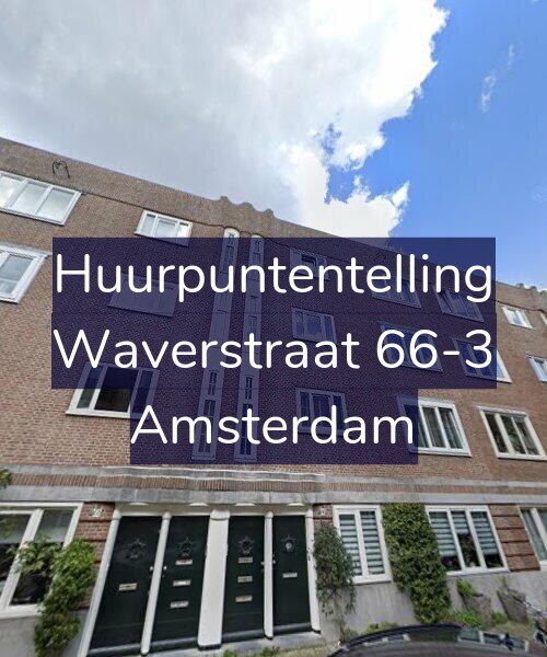 Foto gevel Huurpuntentelling voor Waverstraat 66-3, Amsterdam