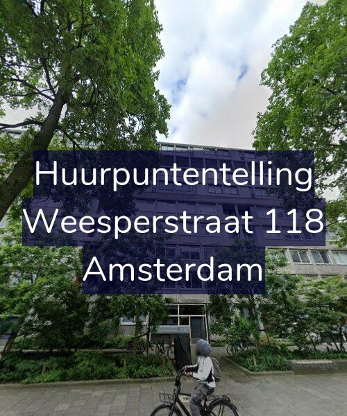Foto gevel Huurpuntentelling voor Weesperstraat 118, Amsterdam