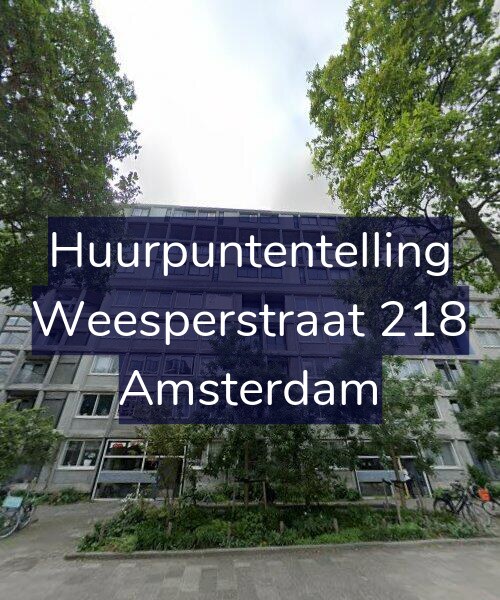 Foto gevel Huurpuntentelling voor Weesperstraat 218, Amsterdam