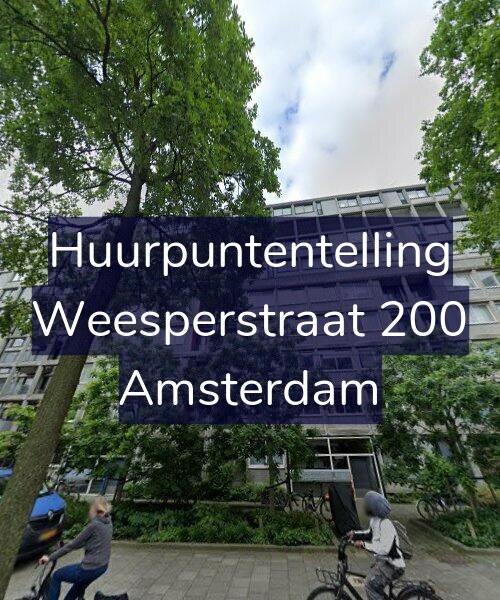 Foto gevel Huurpuntentelling voor Weesperstraat 200, Amsterdam