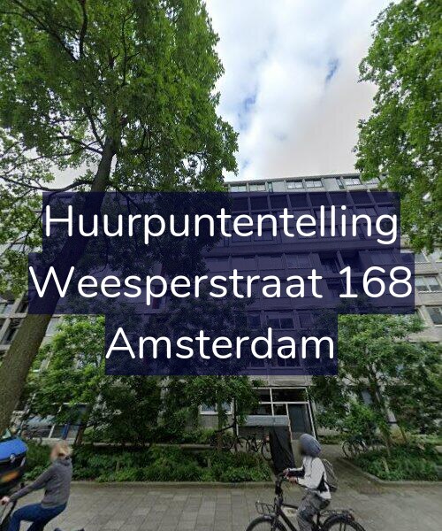 Foto gevel Huurpuntentelling voor Weesperstraat 168, Amsterdam