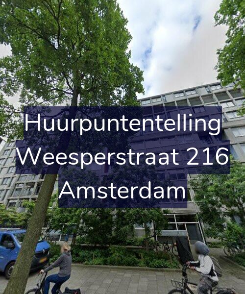 Foto gevel Huurpuntentelling voor Weesperstraat 216, Amsterdam