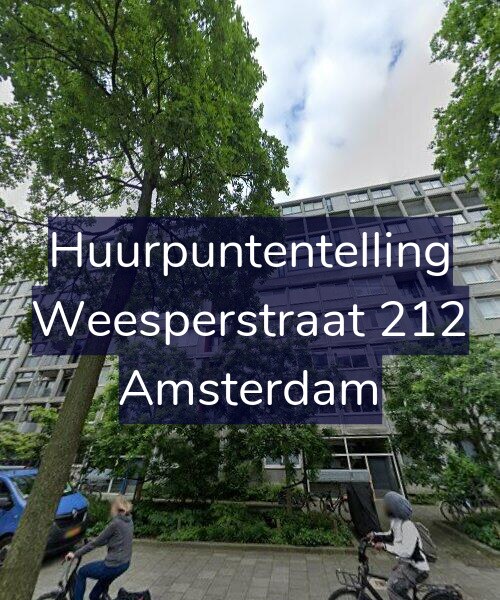 Foto gevel Huurpuntentelling voor Weesperstraat 212, Amsterdam
