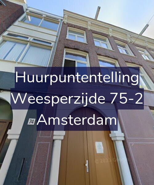 Foto gevel Huurpuntentelling voor Weesperzijde 75-2, Amsterdam