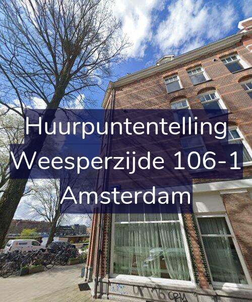 Foto gevel Huurpuntentelling voor Weesperzijde 106-1, Amsterdam