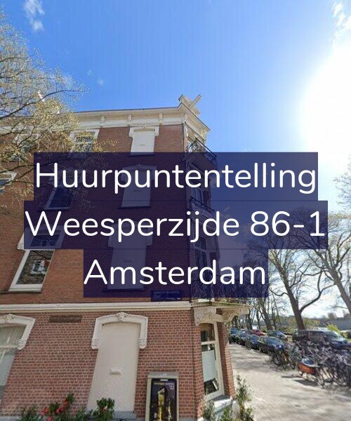 Foto gevel Huurpuntentelling voor Weesperzijde 86-1, Amsterdam