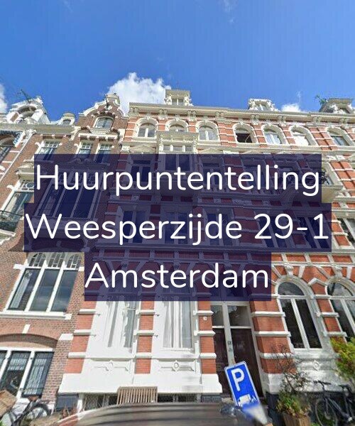 Foto gevel Huurpuntentelling voor Weesperzijde 29-1, Amsterdam