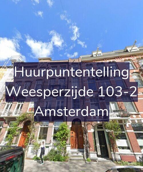 Foto gevel Huurpuntentelling voor Weesperzijde 103-2, Amsterdam