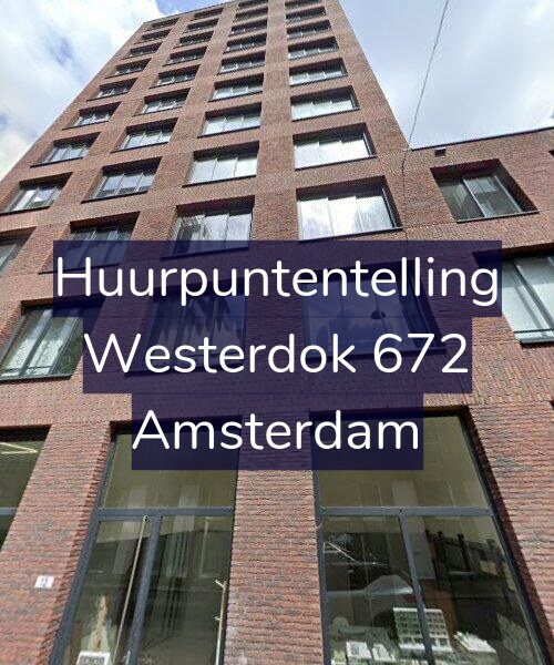 Foto gevel Huurpuntentelling voor Westerdok 672, Amsterdam