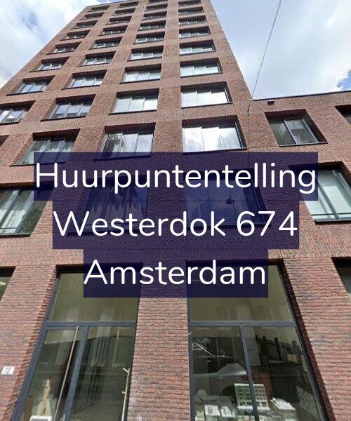 Foto gevel Huurpuntentelling voor Westerdok 674, Amsterdam