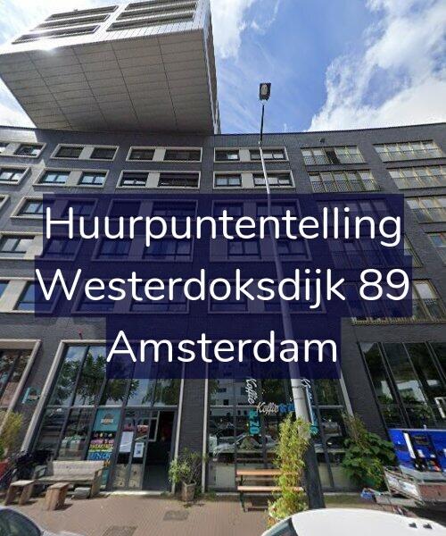 Foto gevel Huurpuntentelling voor Westerdoksdijk 89, Amsterdam