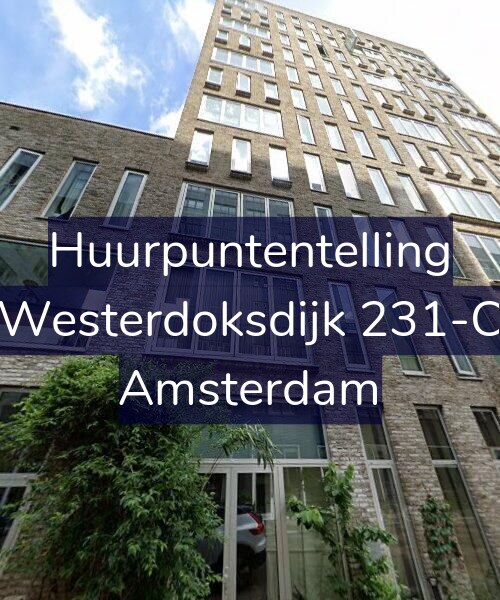 Foto gevel Huurpuntentelling voor Westerdoksdijk 231-C, Amsterdam