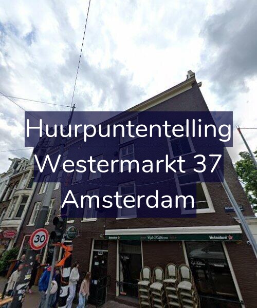 Foto gevel Huurpuntentelling voor Westermarkt 37, Amsterdam