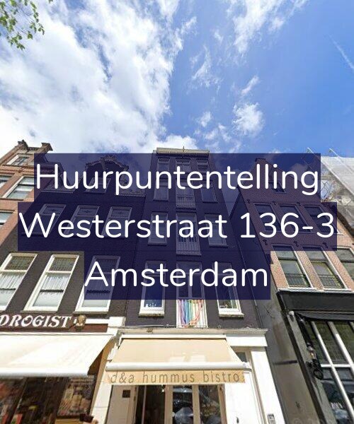 Foto gevel Huurpuntentelling voor Westerstraat 136-3, Amsterdam