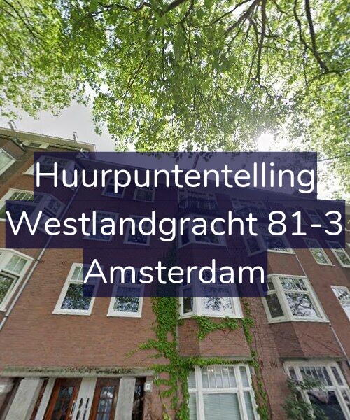 Foto gevel Huurpuntentelling voor Westlandgracht 81-3, Amsterdam