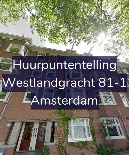 Foto gevel Huurpuntentelling voor Westlandgracht 81-1, Amsterdam