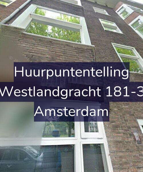 Foto gevel Huurpuntentelling voor Westlandgracht 181-3, Amsterdam