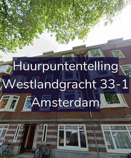 Foto gevel Huurpuntentelling voor Westlandgracht 33-1, Amsterdam