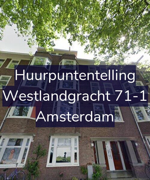 Foto gevel Huurpuntentelling voor Westlandgracht 71-1, Amsterdam