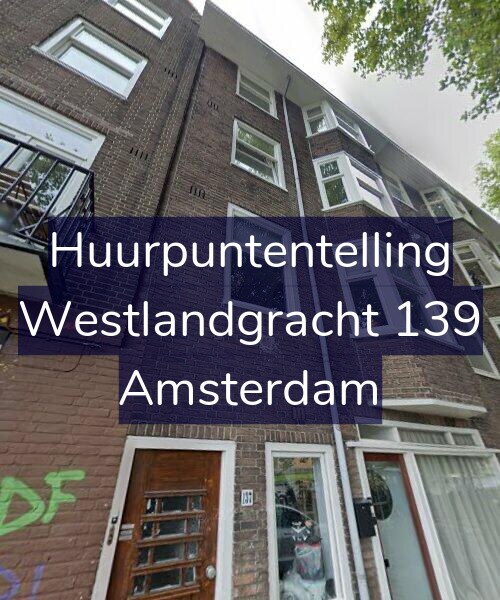 Foto gevel Huurpuntentelling voor Westlandgracht 139, Amsterdam