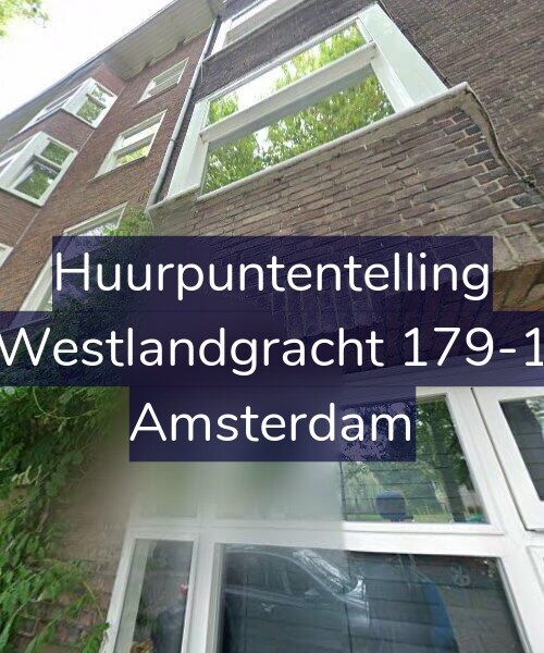 Foto gevel Huurpuntentelling voor Westlandgracht 179-1, Amsterdam