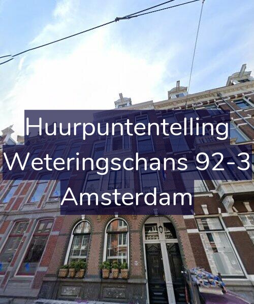 Foto gevel Huurpuntentelling voor Weteringschans 92-3, Amsterdam